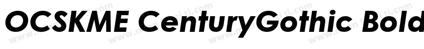 OCSKME CenturyGothic Bold字体转换